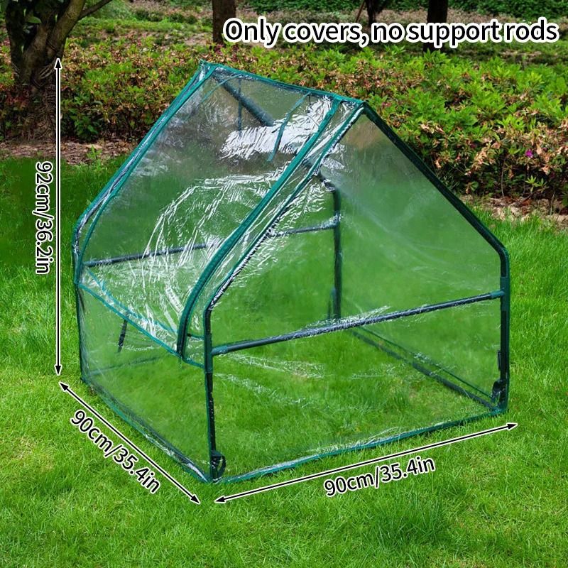 Pop Up Mini Greenhouse Winter Plant Cover with Zipper Freeze Protection Tent