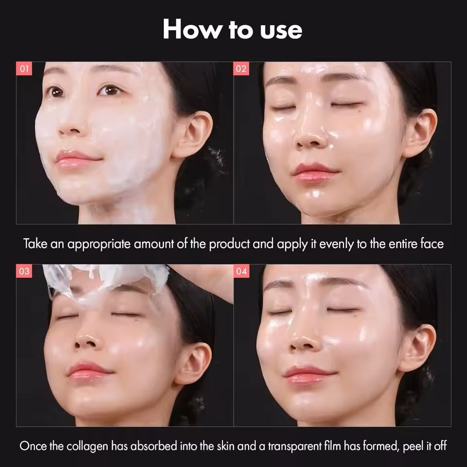 Real Collagen Wrapping Mask – 670,000ppm Elasticity Peel-Off Facial Treatment