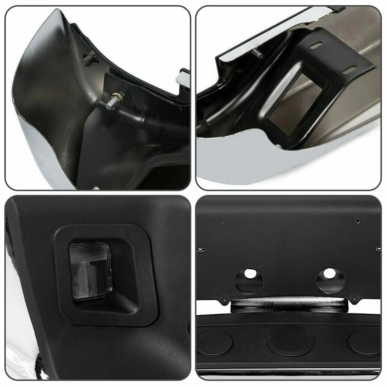04-08 Dodge RAM 1500 2500 3500 HD Chrome Rear Step Bumper Assembly Heavy-Duty Steel Replacement