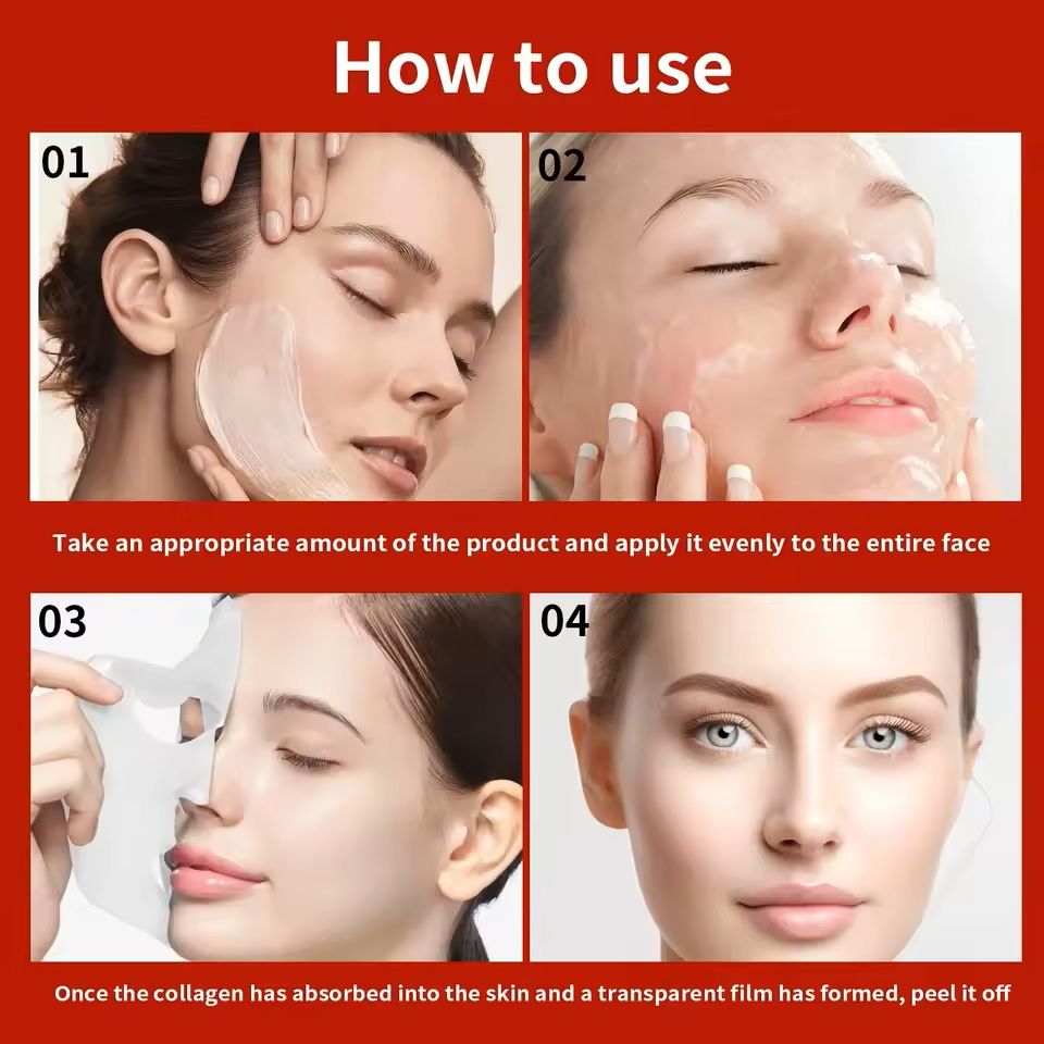 Real Collagen Wrapping Mask – 670,000ppm Elasticity Peel-Off Facial Treatment