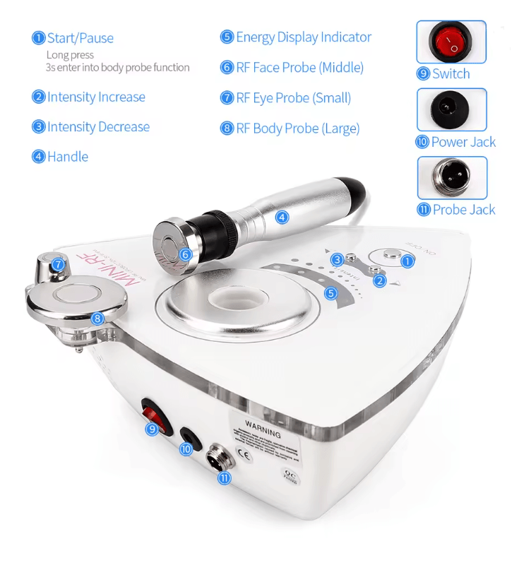 DermaTone 3 in 1 RF Tripolar Facial and Body Lifting Device