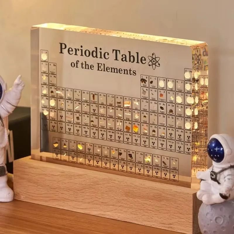 Real Elements Acrylic Periodic Table Display & Science Ornament