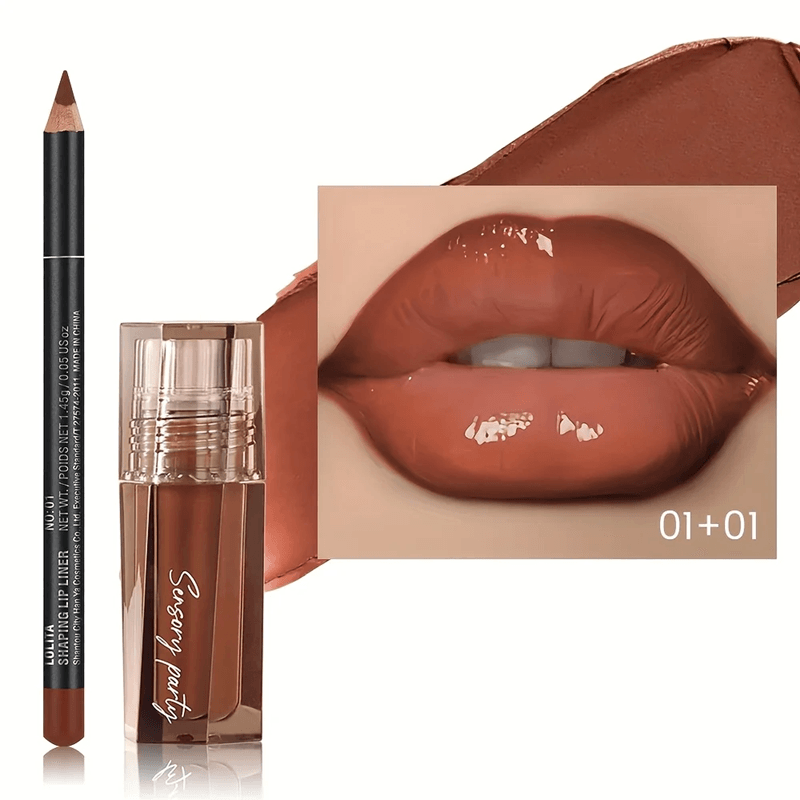 Hydrating Lip Gloss and Lip Liner Set Precision Defined Lips