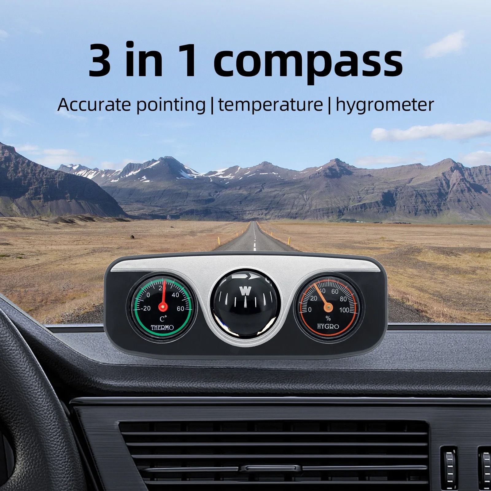 3-in-1 Dashboard Marine Navigation & Climate Station