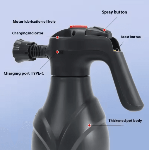 CENRR Electric Foam Sprayer Professional 2L Handheld Snow Foam Lance with Pressure Relief Valve