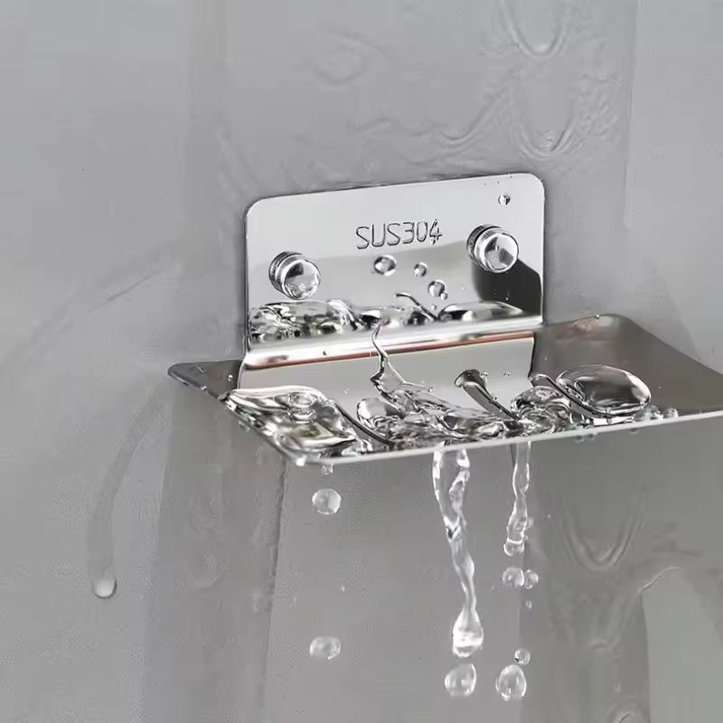 Elegant GlideWall Soap Tray – Wall-Mounted Draining Soap Dish & Holder