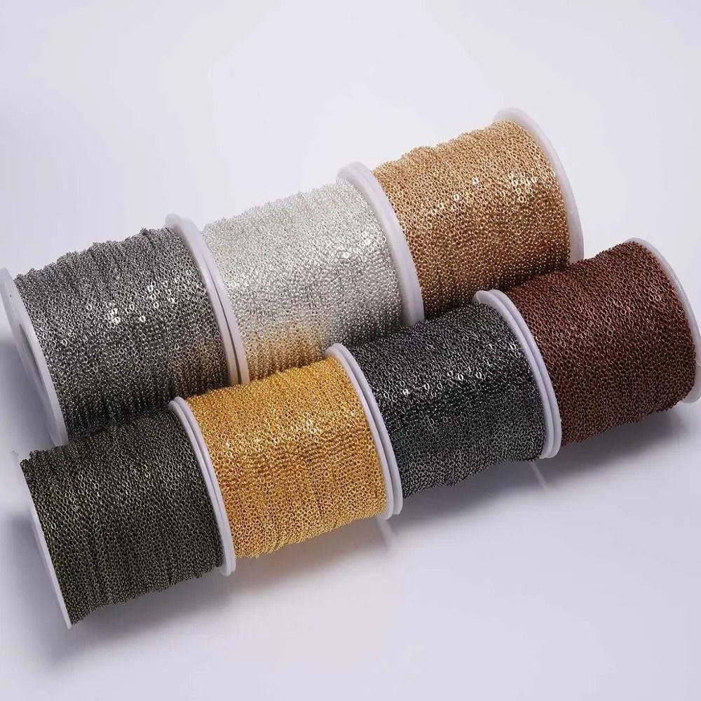 Gold And Bronze Plated Necklace Chain Roll For Jewelry Making