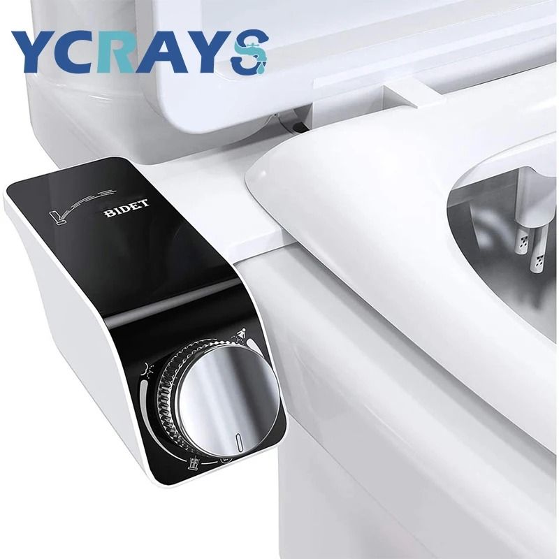 Non-Electric Bidet Toilet Seat Attachment with Dual Nozzles
