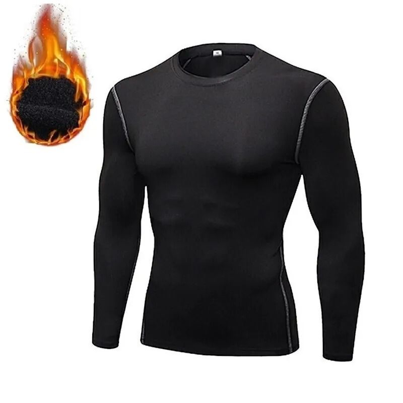 Mens Fleece Thermal Underwear Set Winter Warm Compression Long Johns