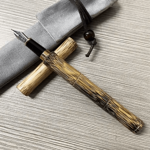 BambooCraft Wood Fountain Pen – Elegant Bamboo Fountain Pen with 0.5mm Fine Nib