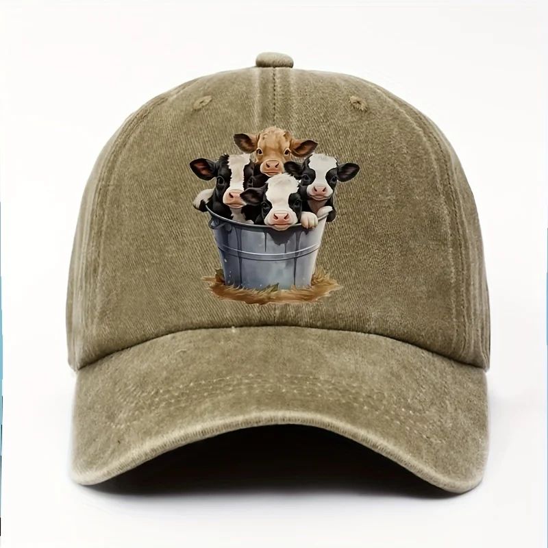 Cute Cow Print Adjustable Baseball Cap