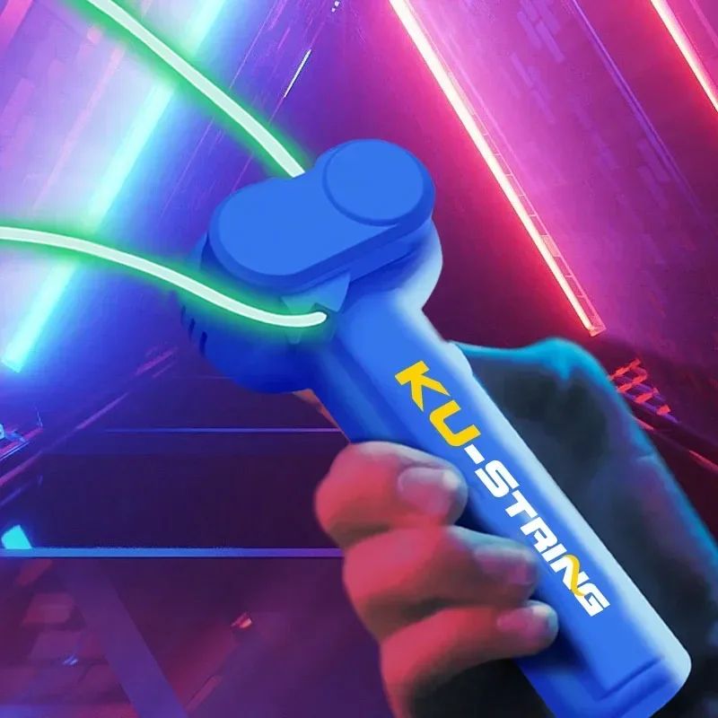 Glow in the Dark String Launcher Toy – Luminous Handheld Light Rope Stress Relief Party Gift