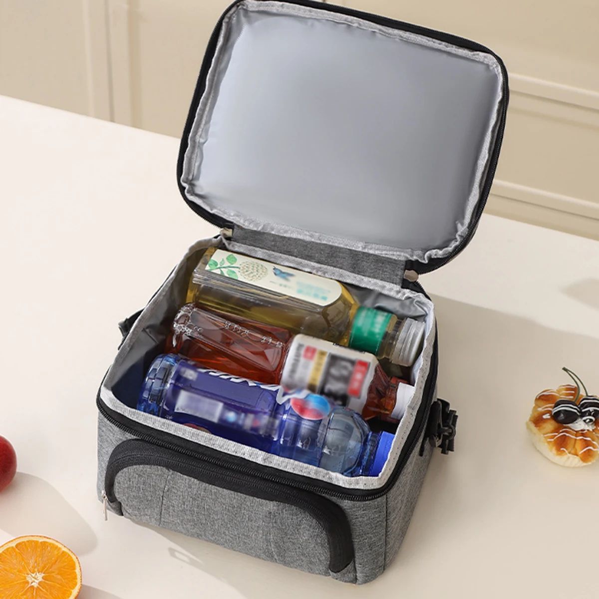 Portable Insulated Lunch Bag – Thermal Picnic & Camping Food Carrier with Freshness Preservation, Handheld Cooler Tote