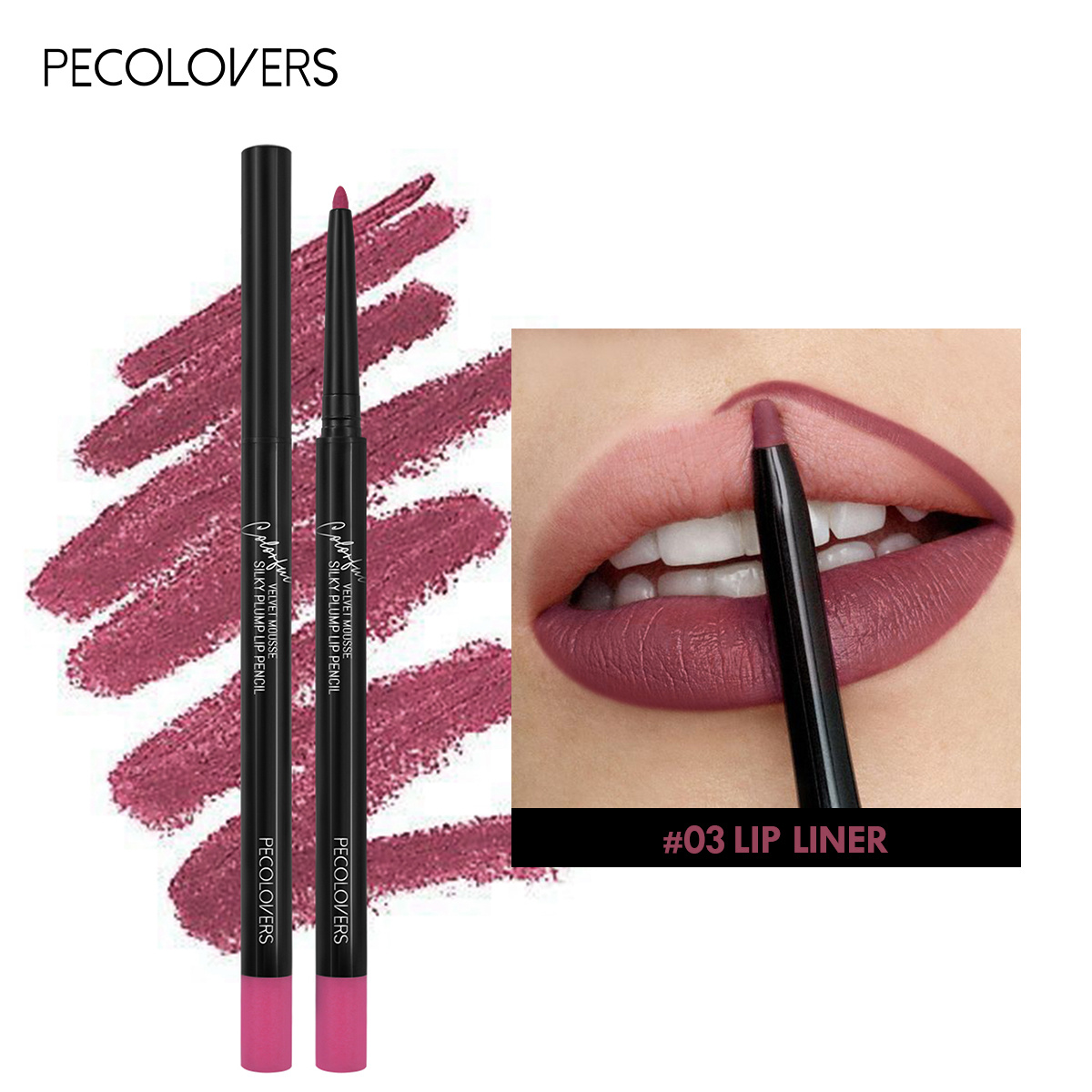 Long Lasting Waterproof Matte Lipliner Pencil, Red Tint Lipstick, Non-stick Cup, Moisturizing Lips Makeup