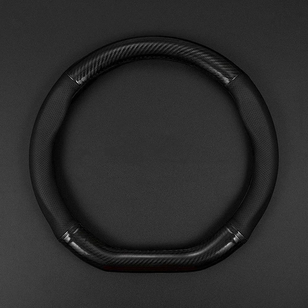 CarbonEdge Universal Car Steering Wheel Cover – Anti-Slip Leather Grip
