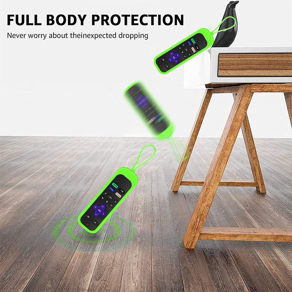 TV Remote Control Cover, Luminous Silicone Remote Control Protective Case With Rope