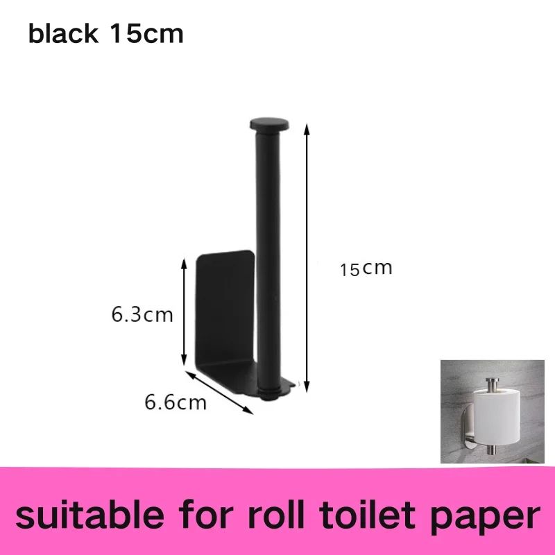 No Punching Self Adhesive Toilet Paper Holder Wall Mount Bathroom Kitchen Paper Roll Holder Towel Rack Drill Free