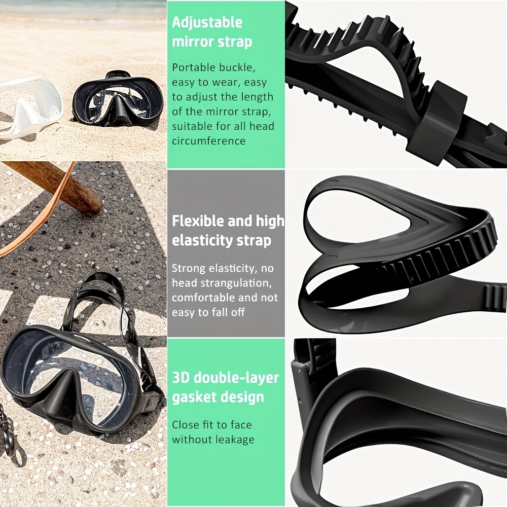HD Panoramic Snorkeling Mask Frameless Wide View Diving Goggles