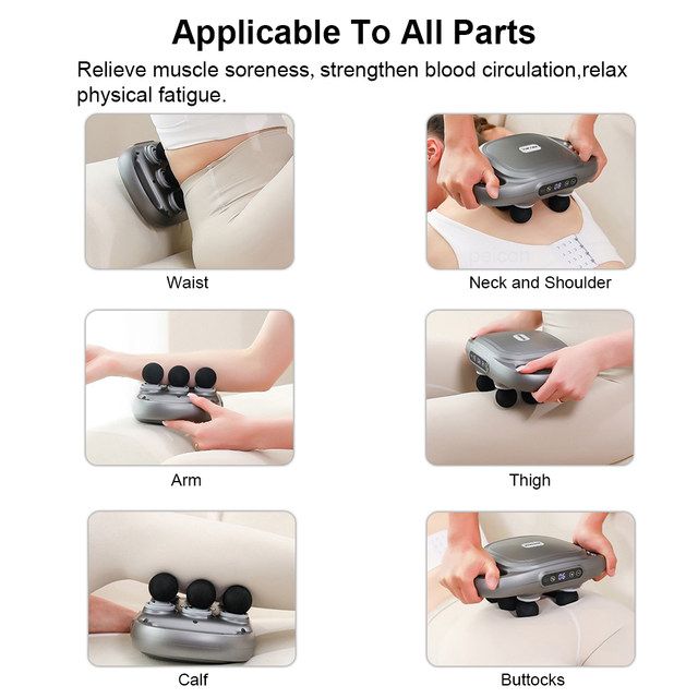 PulsePro 6-Head Deep Tissue Massage Gun – High-Frequency Muscle Recovery Tool