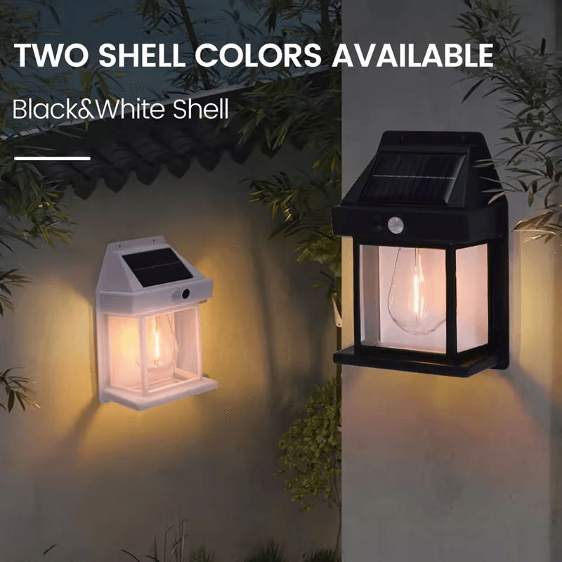 SolarAura Retro Wall Lamp – Motion Sensor Solar Outdoor Wall Light