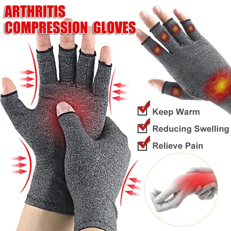 ComfortFlex Fingerless Compression Gloves for Hand Pain Relief & Support