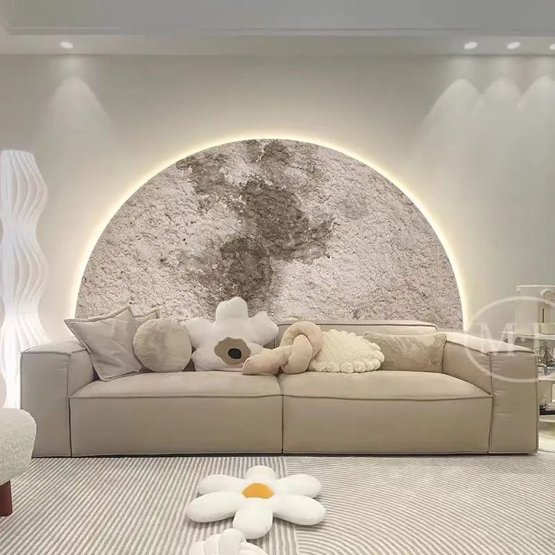 Remote Control Dimming LED Moon Wall Painting Lamp