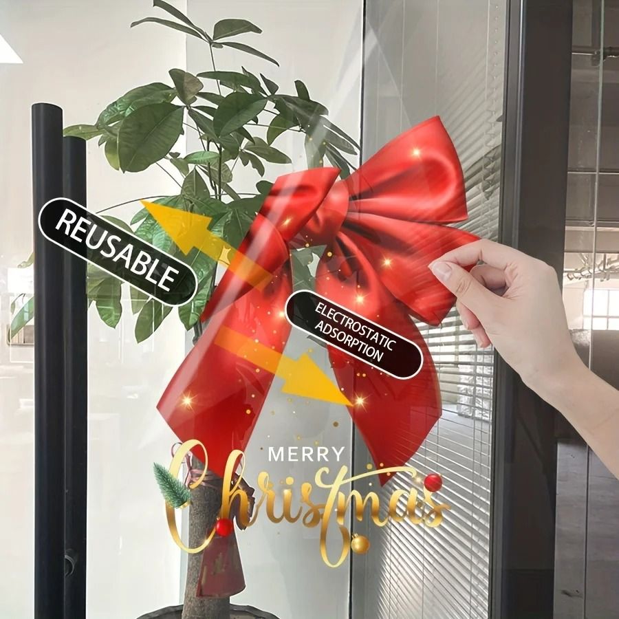 Festive Christmas Electrostatic Window Sticker