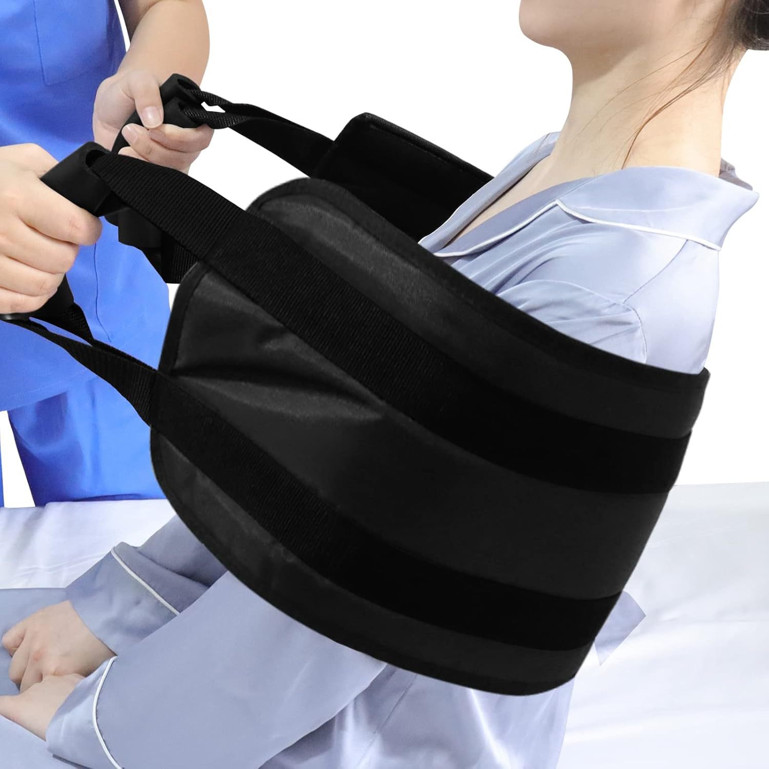 Patient Transfer Belt with Handles for Safe Mobility Support and Bed Turning Assistance