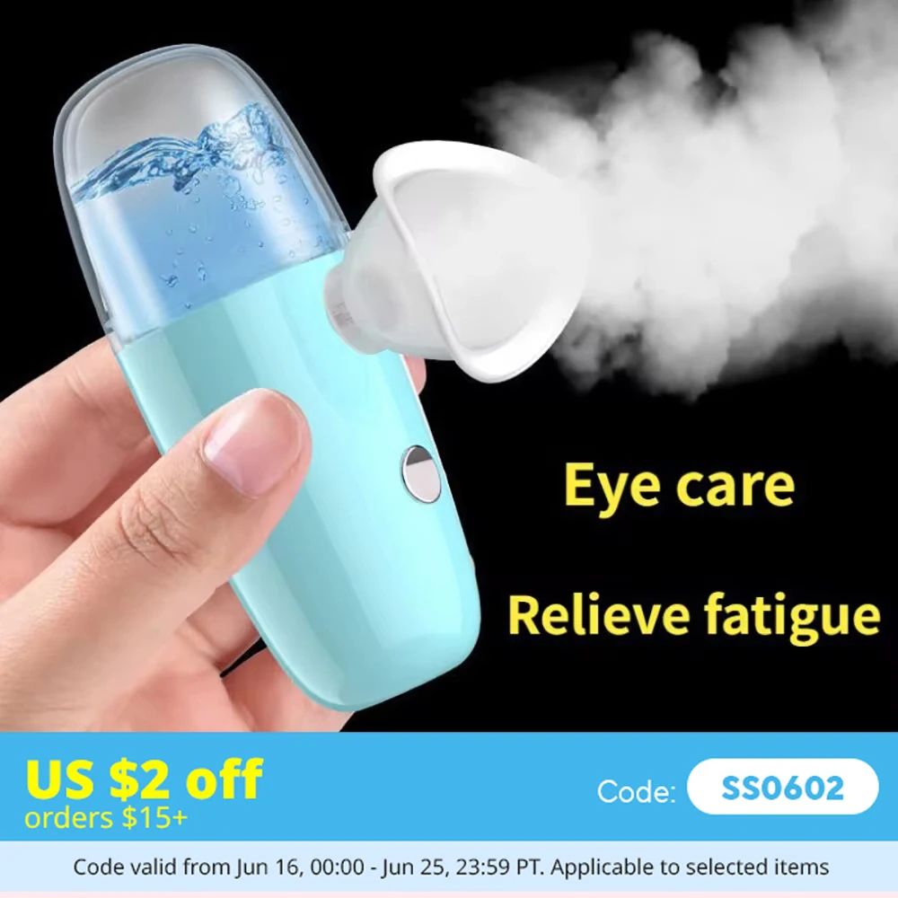 Portable Nano Eye Spray Glasses USB Rechargeable Eye Moisturizer for Dry Eyes & Fatigue Relief