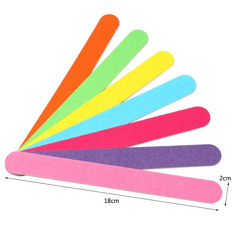 Wooden Nail Files Professional Manicure Pedicure Sanding File Set 20 Pack