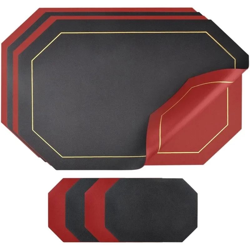 Premium Faux Leather Placemats – Waterproof, Oil-Resistant & Heat-Insulating Dining Table Mats