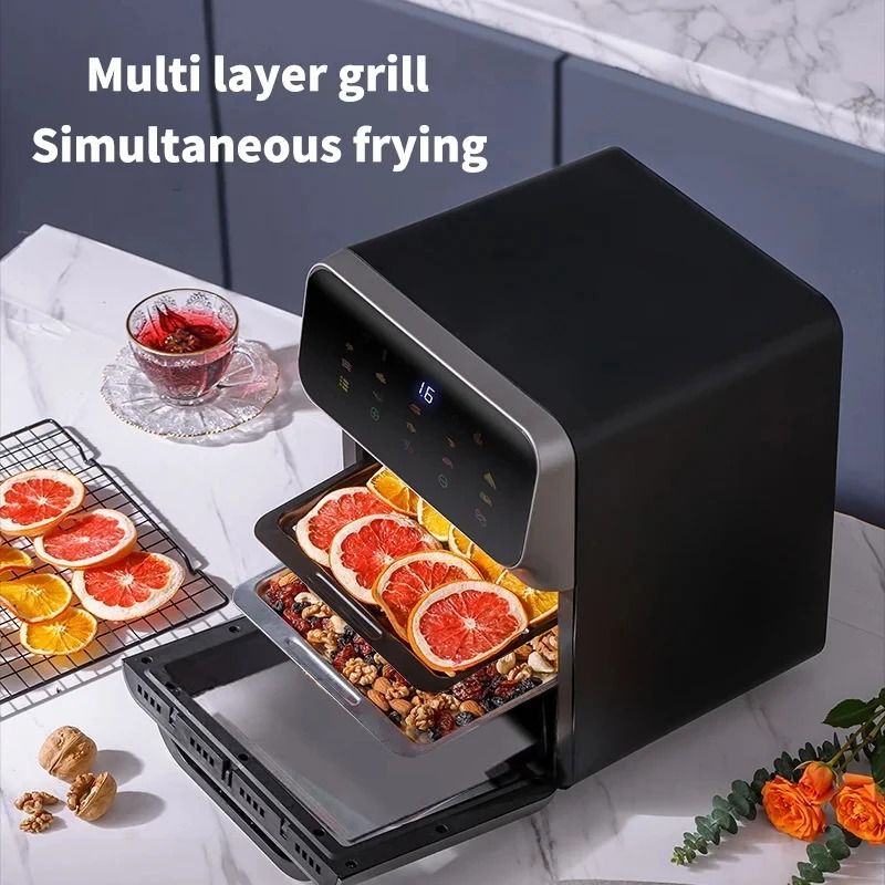10 L Electric Air Fryer Oven with Touchscreen 360 degrees Convection & Auto Clean Function