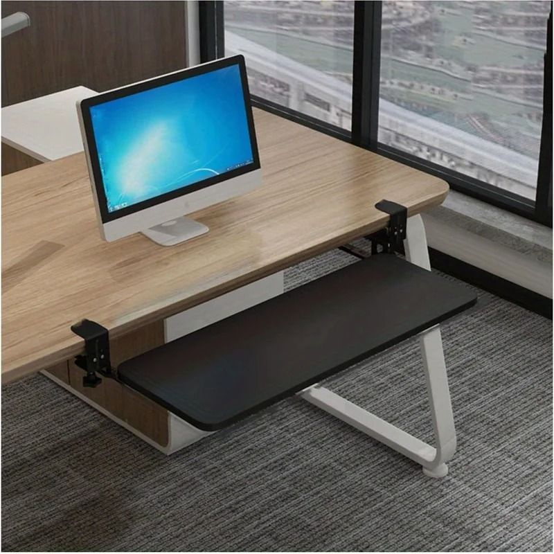 Ergonomic Clamp-On Under-Desk Sliding Keyboard Tray