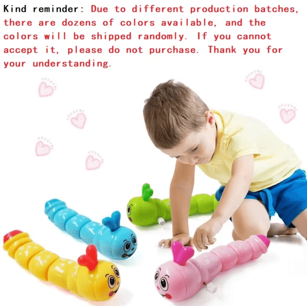 Cute Wind Up Caterpillar Toy Clockwork Crawling Cartoon Animal Toy for Kids