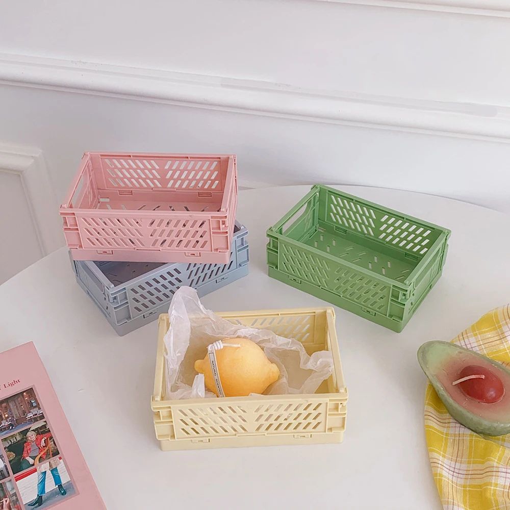 Mr.paper Stackable Foldable Plastic Stationery Holder Set