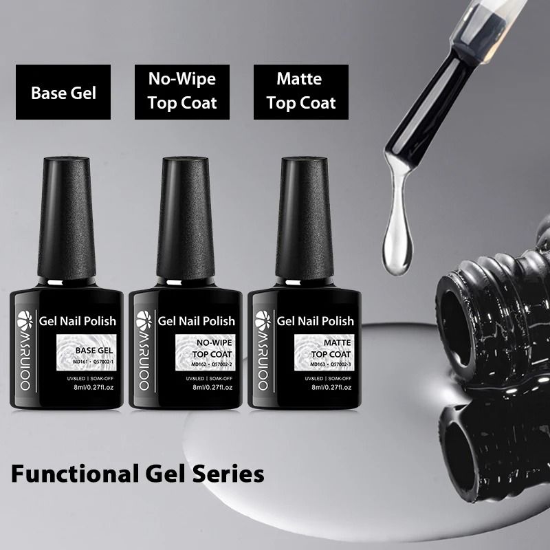 8ml Essential Base and Finishing Gel Set