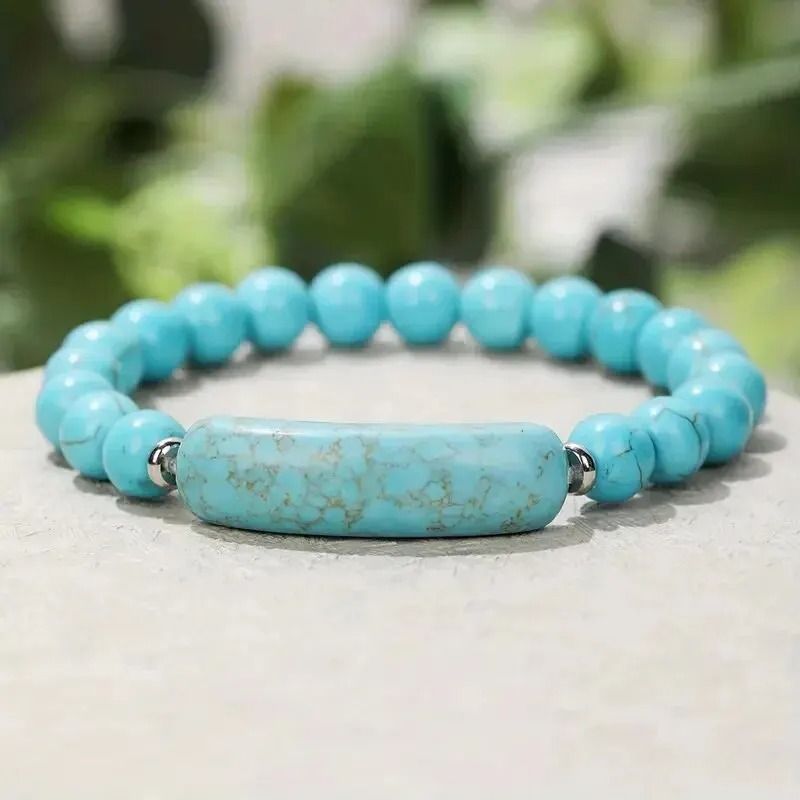 Healing Turquoise and Malachite Gemstone Bracelet