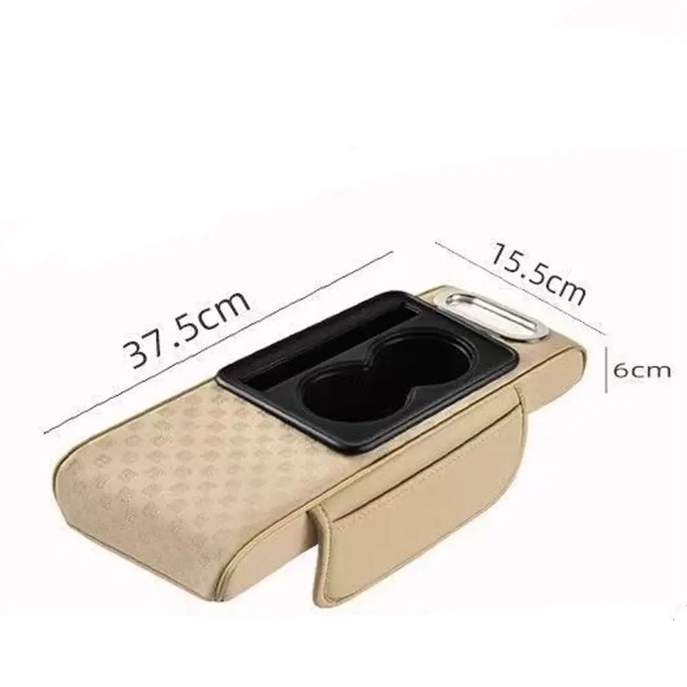 Multifunctional Armrest Cushion – PU Leather Center Console Height Increaser – High-Yield Cockpit Interaction Hub