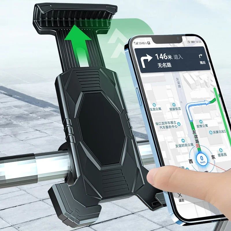 360° Secure Grip Bike Phone Holder – Universal Bicycle & Motorcycle Handlebar Mount for 4.5–8