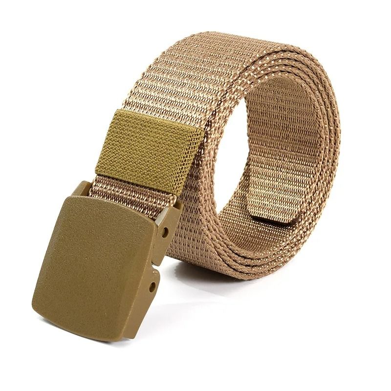 Nylon Tactical Belt with Plastic Buckle Lightweight Metal Free Canvas Belt