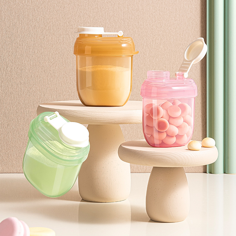 Baby Milk Powder Box, Movable Canteen Storage Snacks for Kids, Food Portable Container Travel Bottles