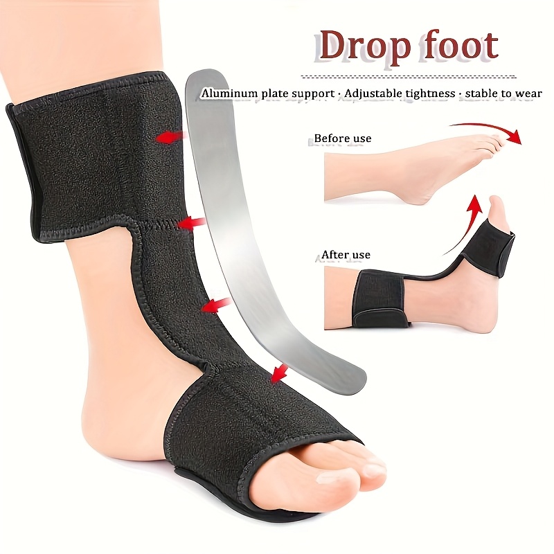 Adjustable Ankle Brace, Plantar Fasciitis Night Splint for Foot Drop and Arch Pain Relief
