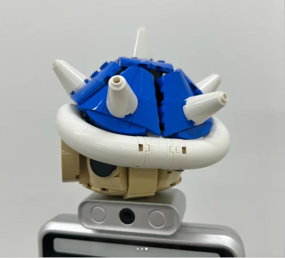 MOC Kart Spiny Shell Turtle DIY Building Block Figure – Creative Anime Toy Set