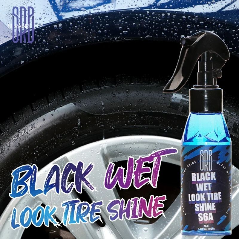 Professional Black Wet Look Tire Shine Dressing – High-Gloss UV Protection