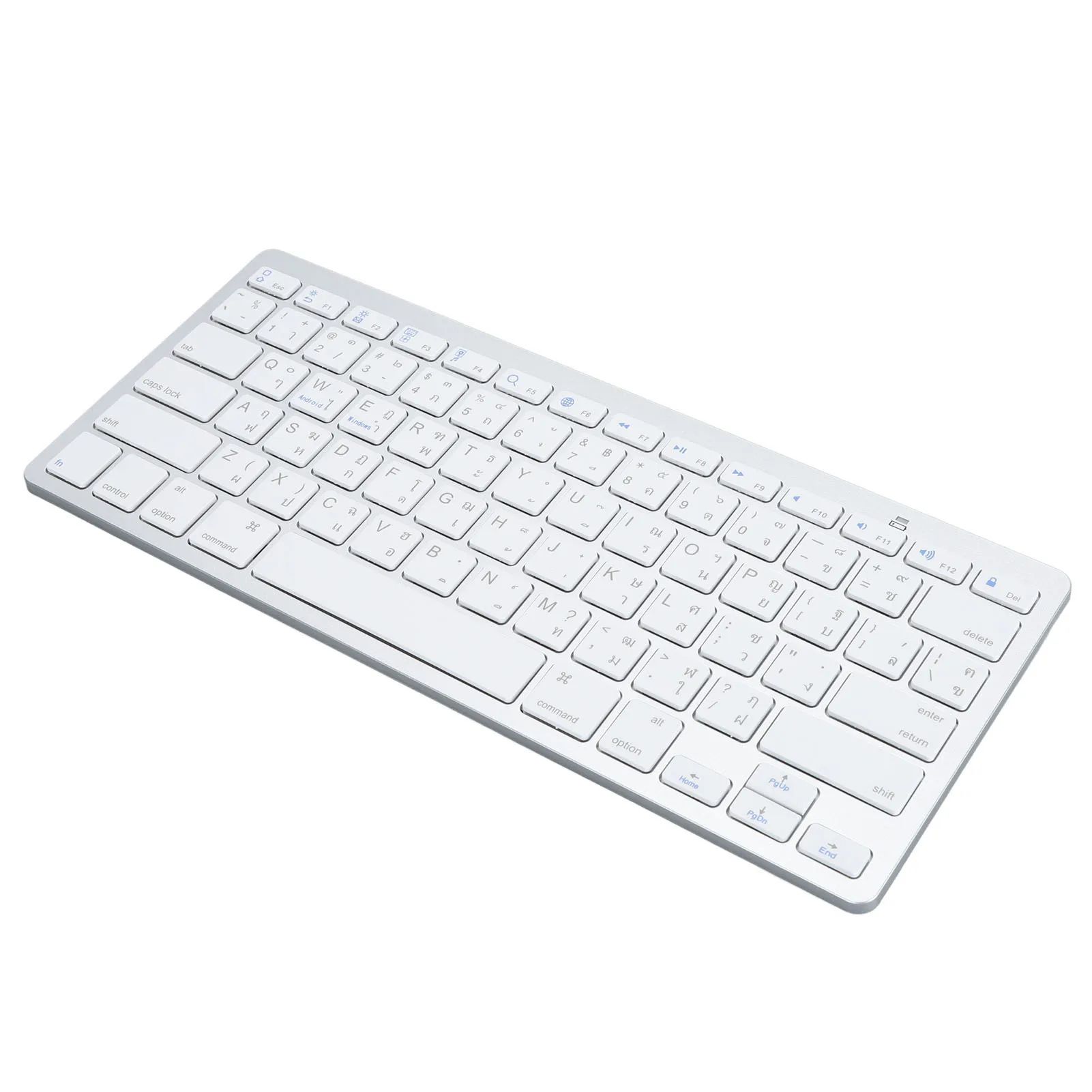 Bilingual Ultra-Slim Portable Bluetooth Keyboard with Scissor Switch Keys