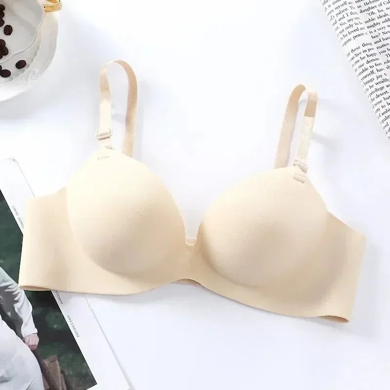 Womens Seamless Wireless Push Up Bralette – Sexy 3/4 Cup Breathable Everyday Bra