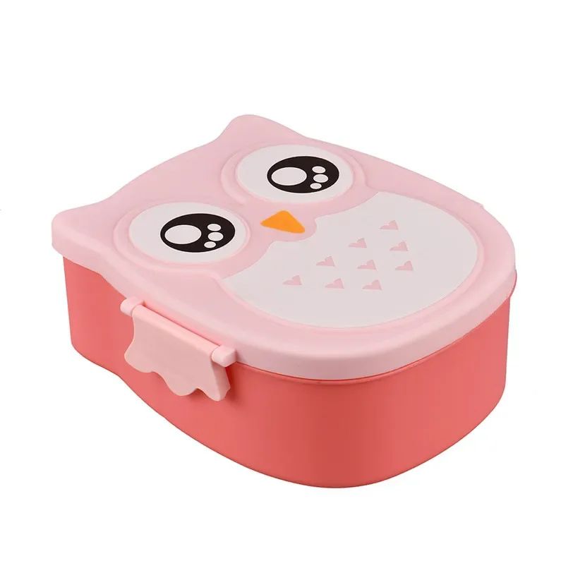 Cartoon Owl Kids Lunch Box Bento – Microwave Safe Cute School Food Container