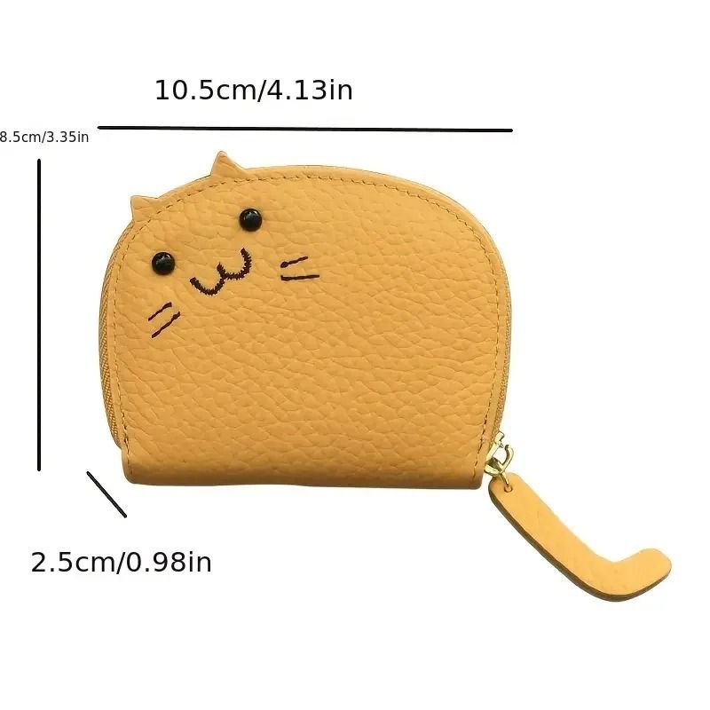 Cat Shaped Wallet Cute Women Card Holder Multi Slot Coin Purse