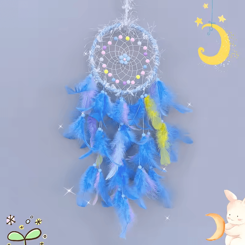 Boho Dream Catcher Wind Chime – Handmade Feather Hanging Decor for Home & Car