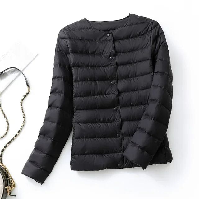 Womens Ultralight Collarless Puffer Jacket